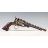 A rare Remington-Beals Model 1858 Navy .36 six-shot percussion revolver, number '10402', with