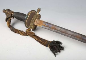 A George III period 1796 pattern officer's dress sword with straight single-edged blade, blade