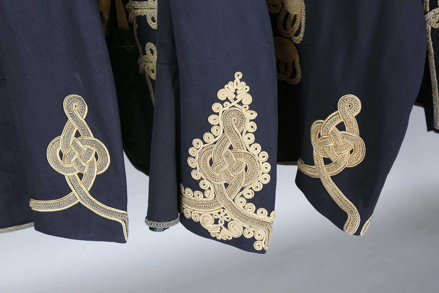 A group of early 20th century officer's dress tunics with bullion-embroidered decoration and rank - Image 15 of 23