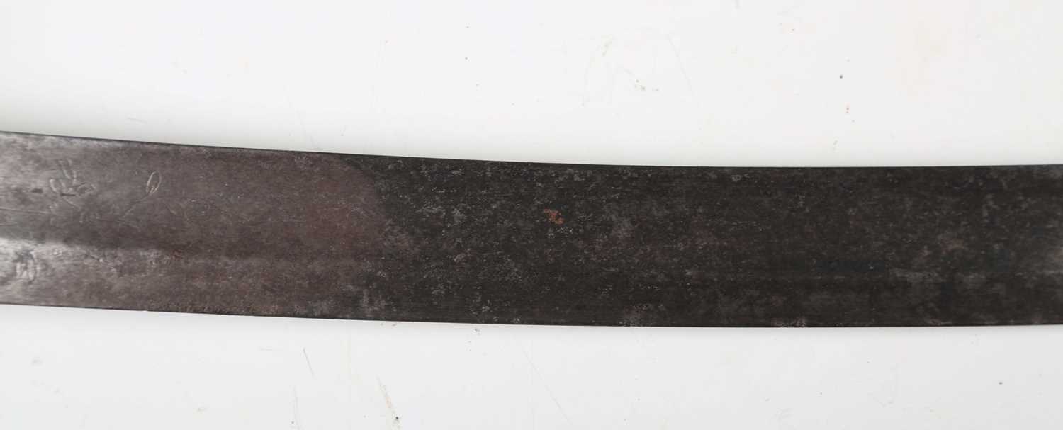 An early 19th century officer's dress sword, possibly of American origin, with curved single-edged - Image 4 of 21