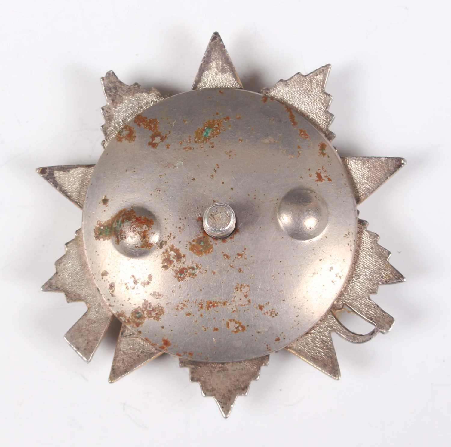 A Russian enamelled Order of the Patriotic War, with screw post and disk fitting, and a Russian - Image 3 of 5