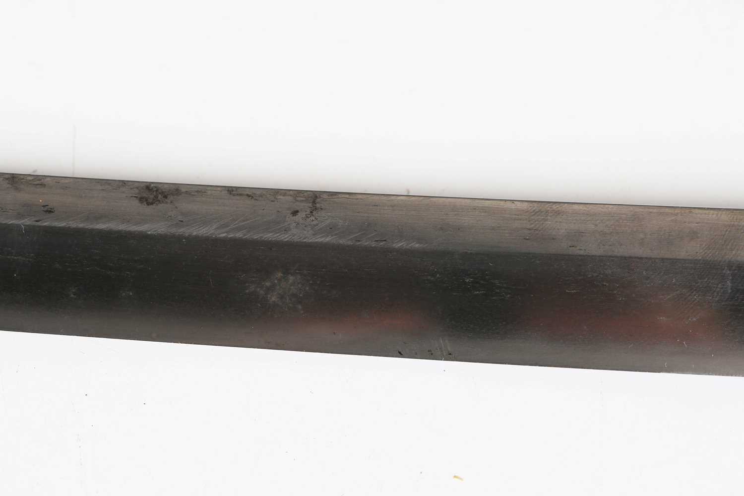 A 19th century Japanese katana with curved single-edged blade, blade length 58cm, the tang signed to - Image 8 of 19