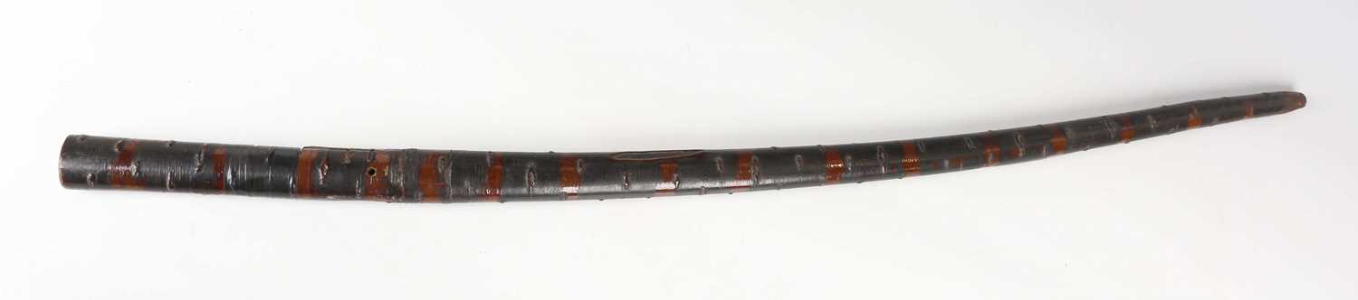 A 19th century Japanese katana with curved single-edged blade, blade length 58cm, the tang signed to - Image 14 of 19