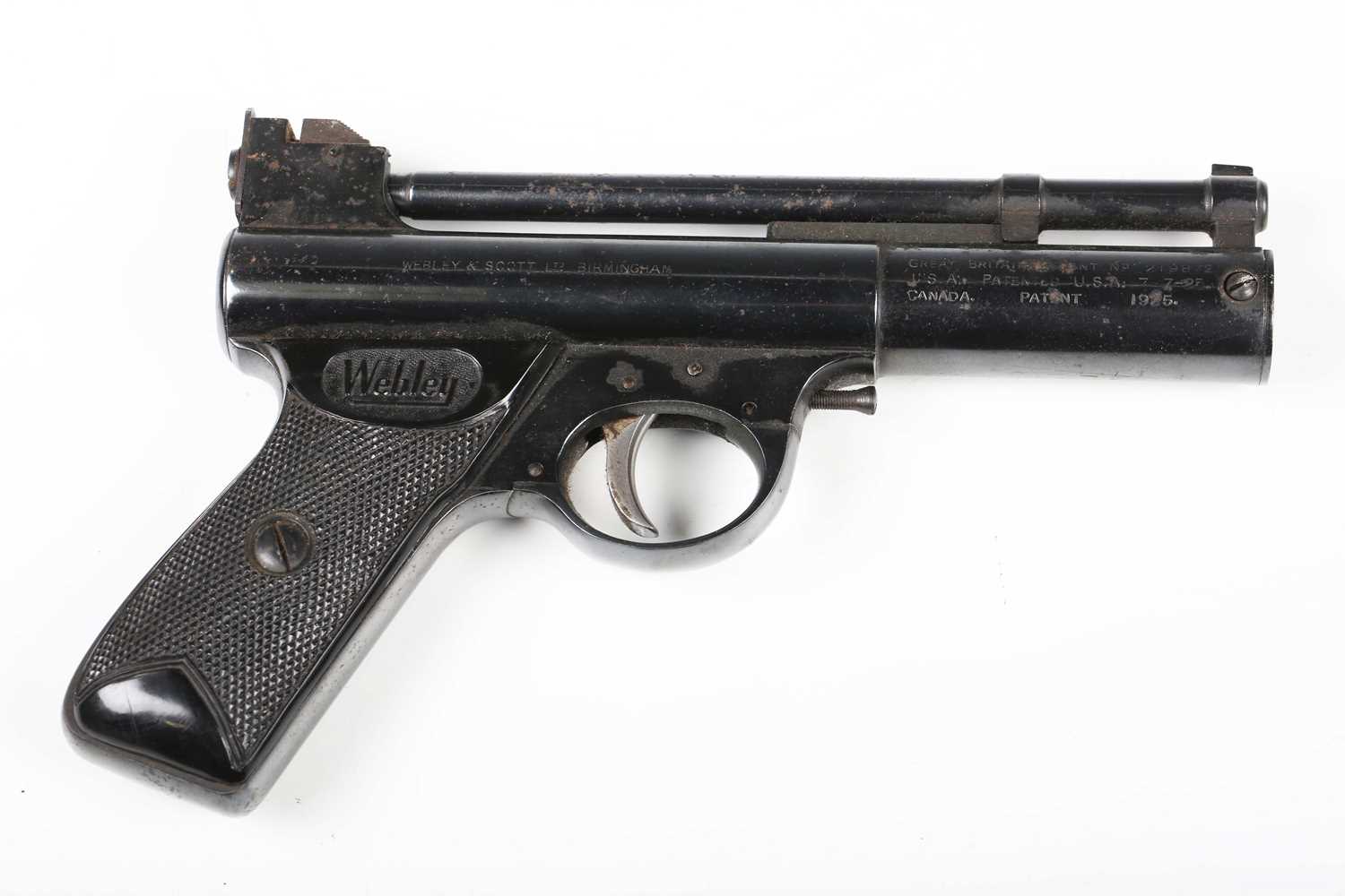 A Webley Mark I .177 air pistol, number '64548', with composite plastic plate grips. - Image 2 of 8