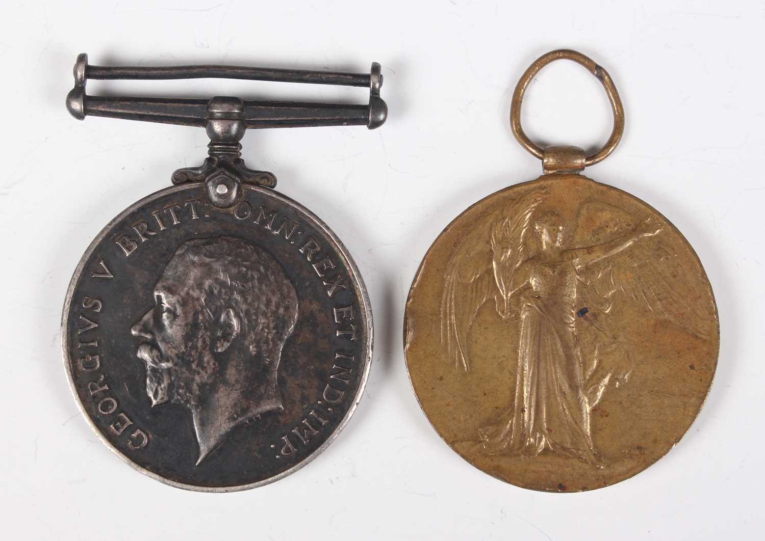 A 1914-18 British War Medal and a 1914-19 Victory Medal to ‘M.21468 B.Taylor. AR.CR. R.N.’