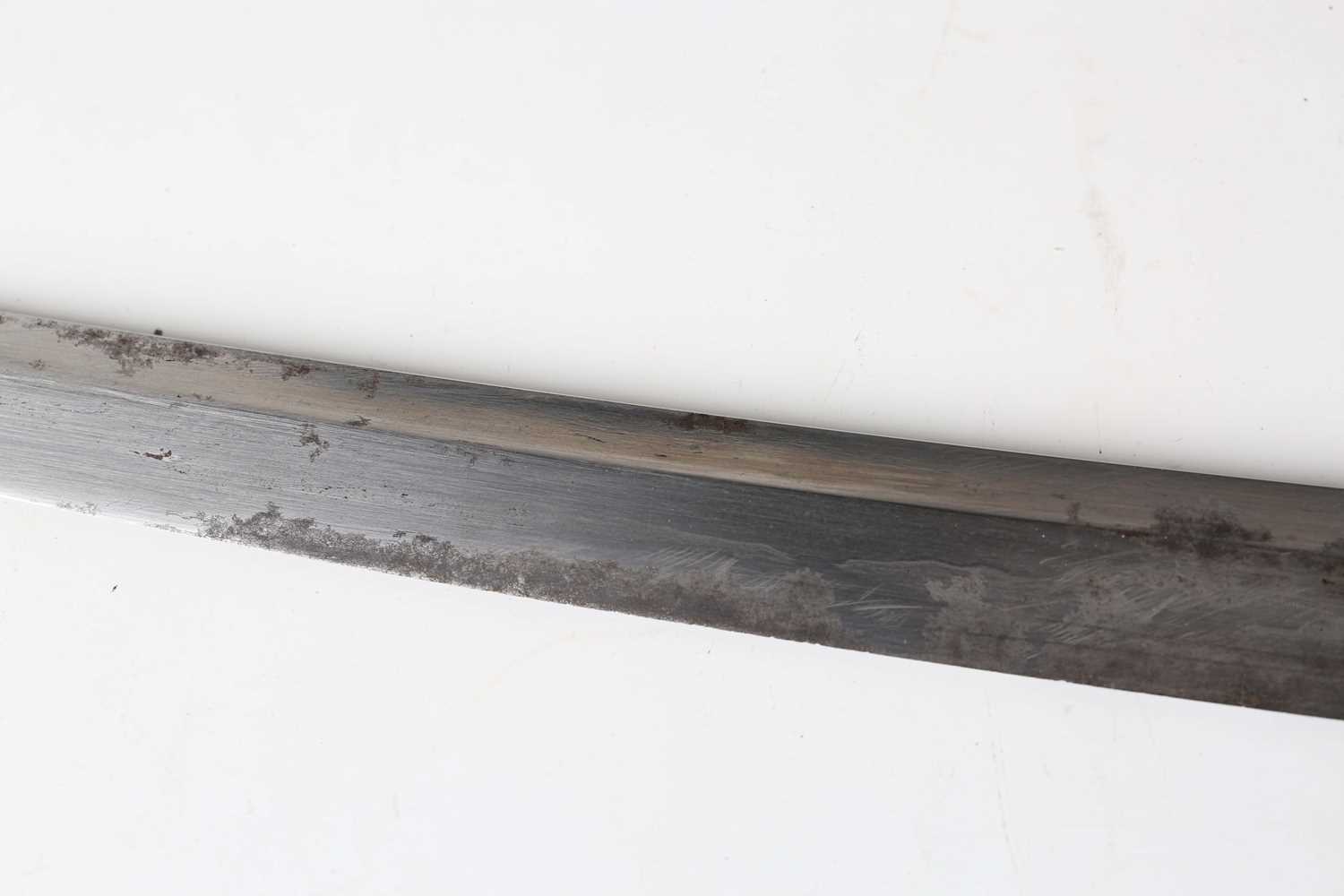 A 19th century Japanese katana with curved single-edged blade, blade length 58cm, the tang signed to - Image 12 of 19