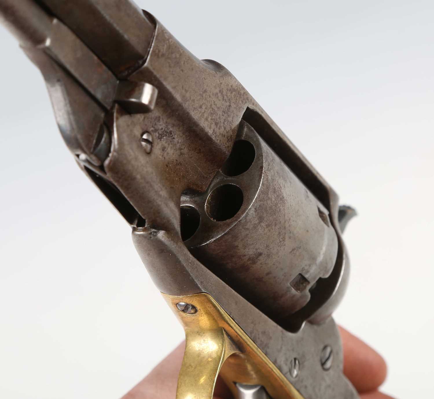 A rare Remington-Beals Model 1858 Navy .36 six-shot percussion revolver, number '10402', with - Image 6 of 6