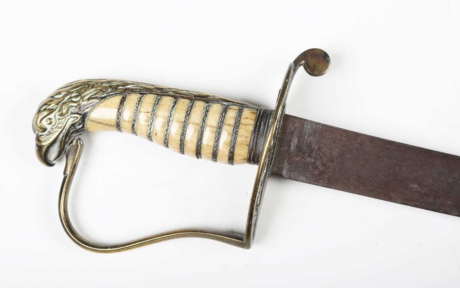 An early 19th century officer's dress sword, possibly of American origin, with curved single-edged - Image 2 of 21