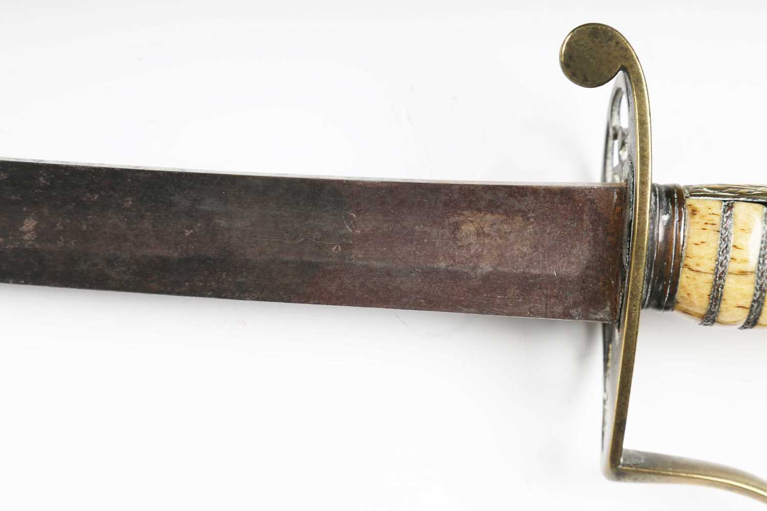 An early 19th century officer's dress sword, possibly of American origin, with curved single-edged - Image 12 of 21