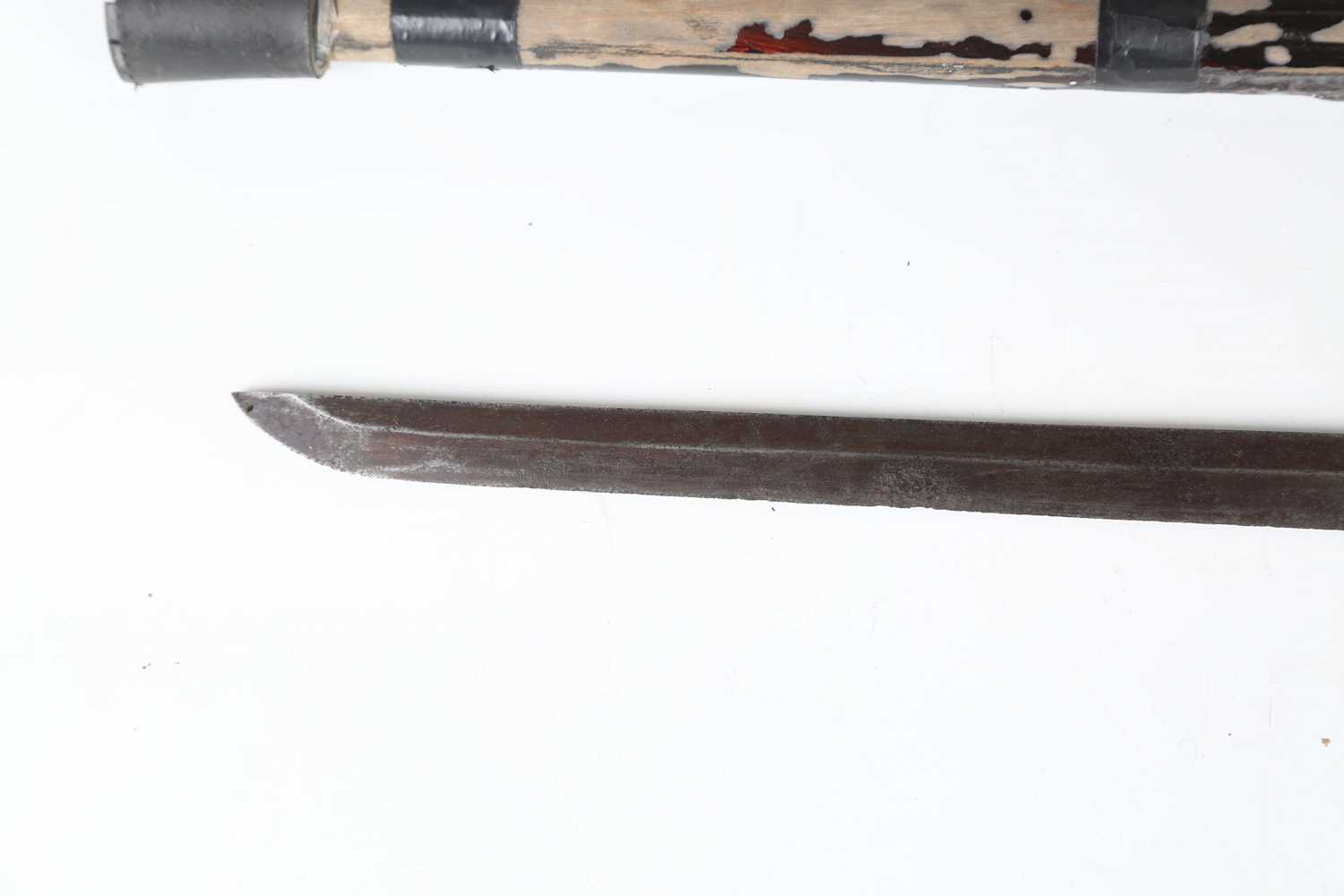 A 19th century Japanese katana with curved single-edged blade, blade length 58cm, the tang signed to - Image 19 of 19