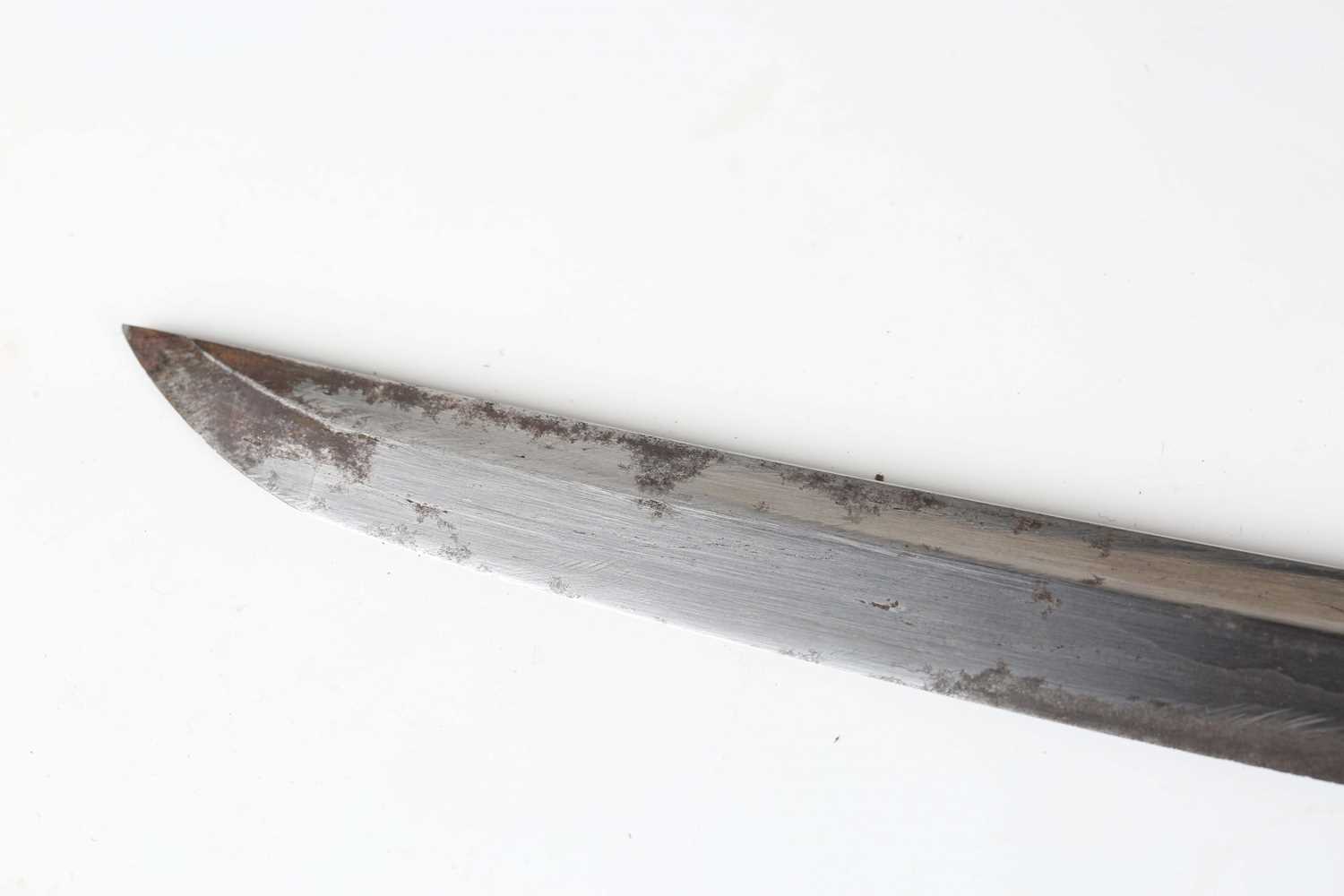 A 19th century Japanese katana with curved single-edged blade, blade length 58cm, the tang signed to - Image 13 of 19