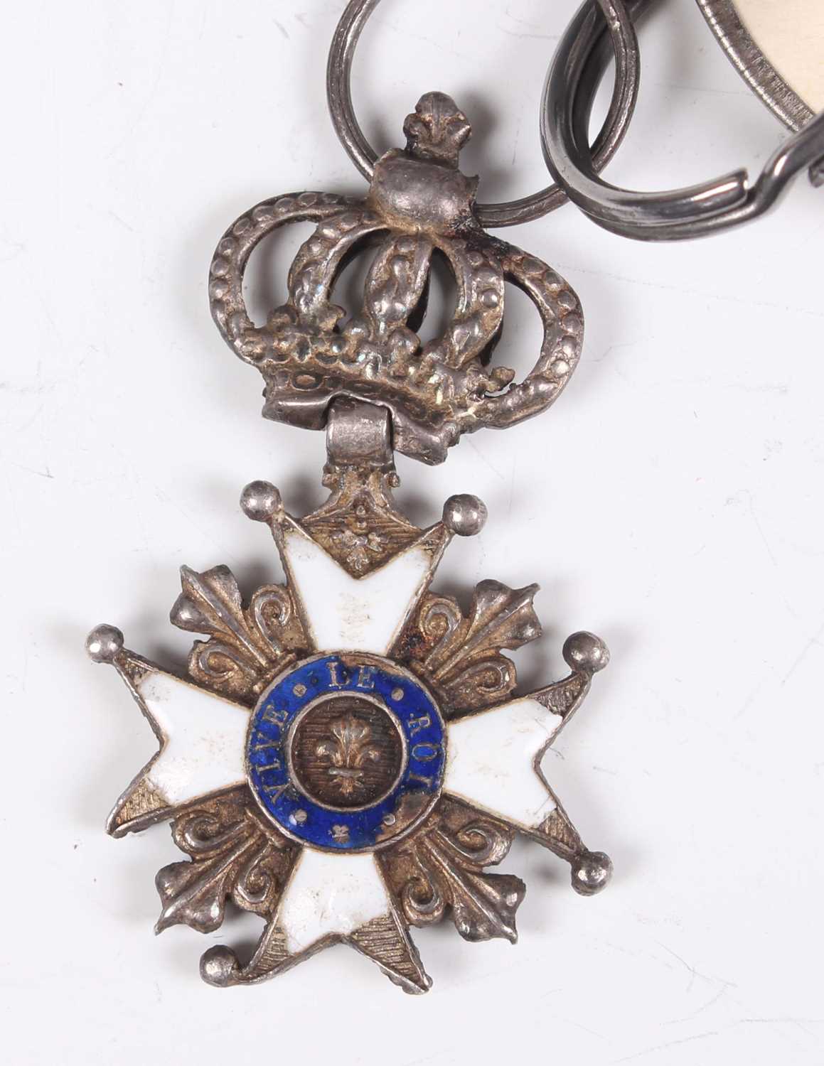 A French silver cruciform breast star of the Order of St Esprit, a French silver Decoration of the - Image 10 of 14