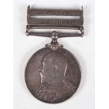 A King’s South Africa Medal with two bars, ‘South Africa 1901’ and ‘South Africa 1902’, to ‘5286 Pte