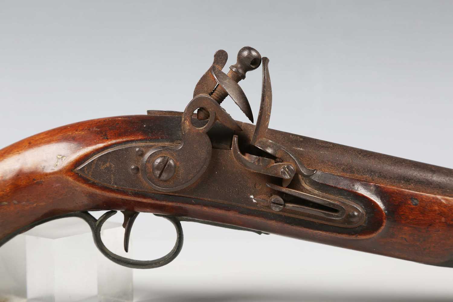 A George III officer's flintlock pistol by E. [Ezekiel] Baker, with round barrel, barrel length - Image 2 of 9
