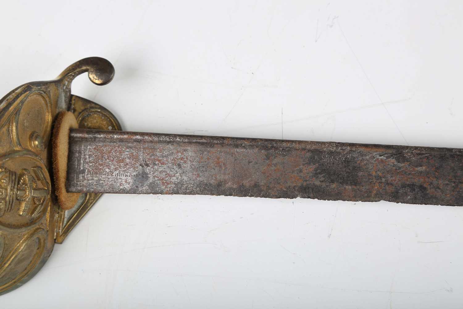 A Royal Navy 1827 pattern officer's dress sword with single-edged quill-point blade, blade length - Image 4 of 22