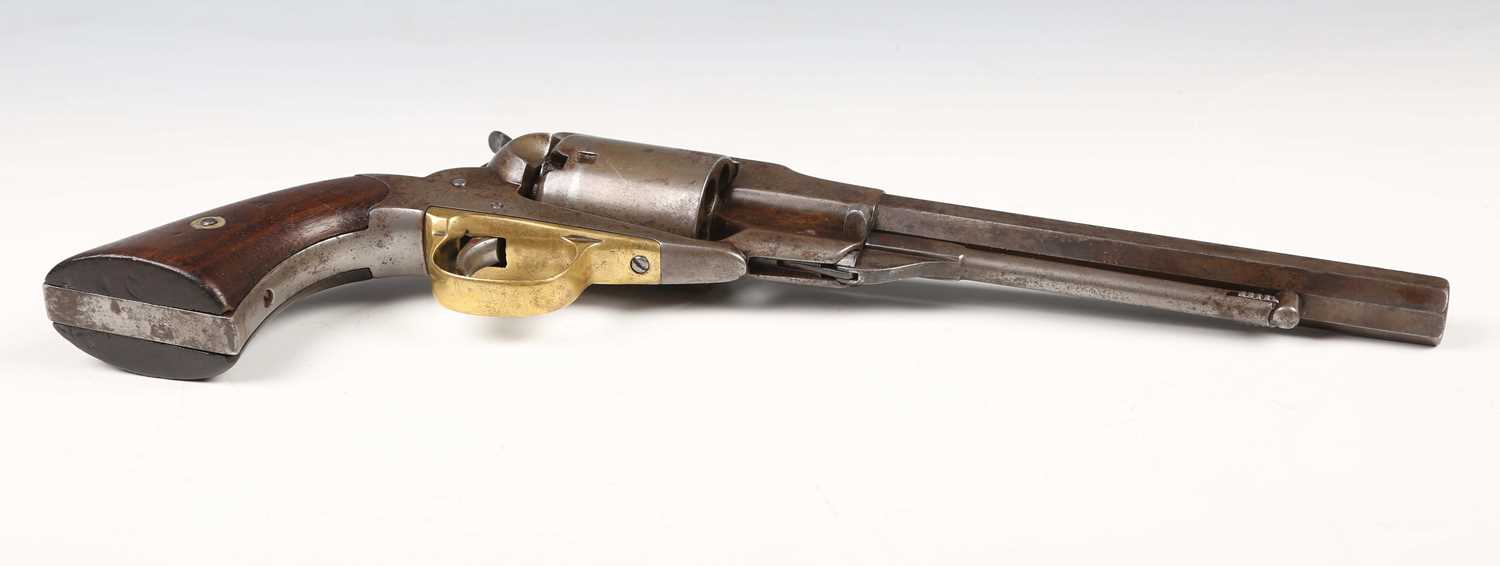 A rare Remington-Beals Model 1858 Navy .36 six-shot percussion revolver, number '10402', with - Image 3 of 6