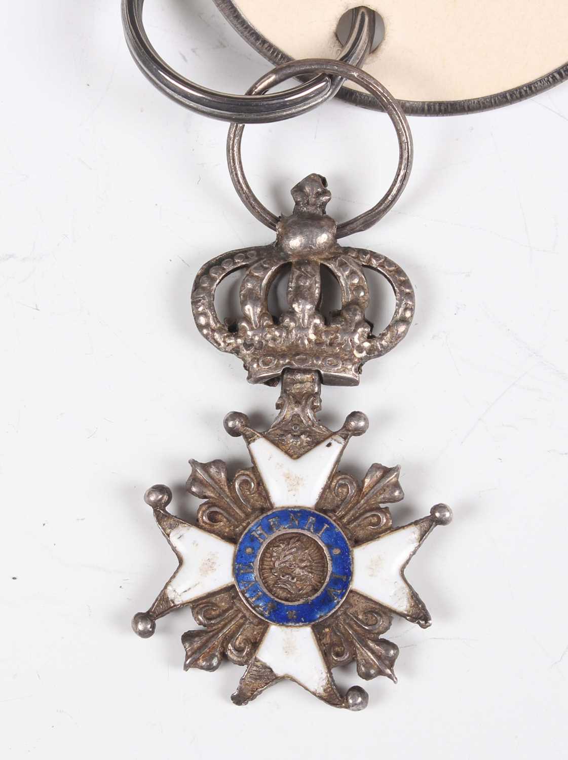 A French silver cruciform breast star of the Order of St Esprit, a French silver Decoration of the - Image 9 of 14