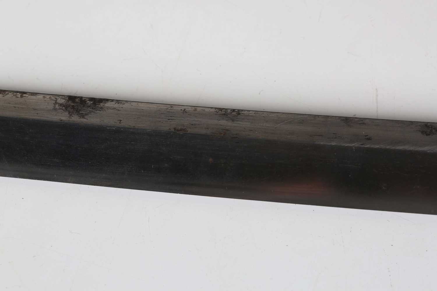 A 19th century Japanese katana with curved single-edged blade, blade length 58cm, the tang signed to - Image 9 of 19
