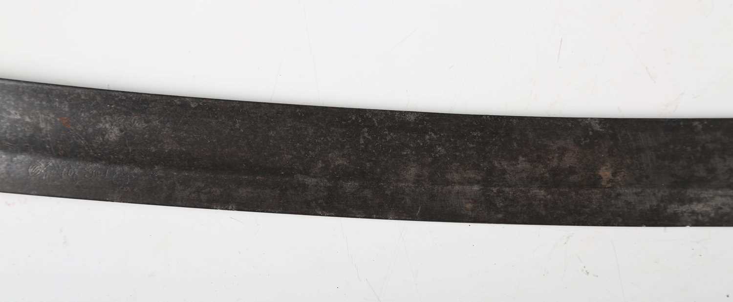 An early 19th century officer's dress sword, possibly of American origin, with curved single-edged - Image 5 of 21