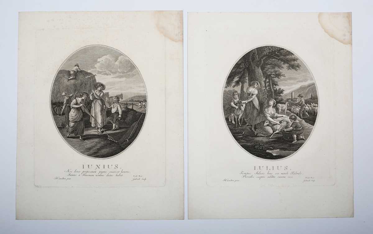 Armedeo Gabrieli, after William Hamilton – Months of the Year, twelve 18th century etchings with - Image 7 of 9