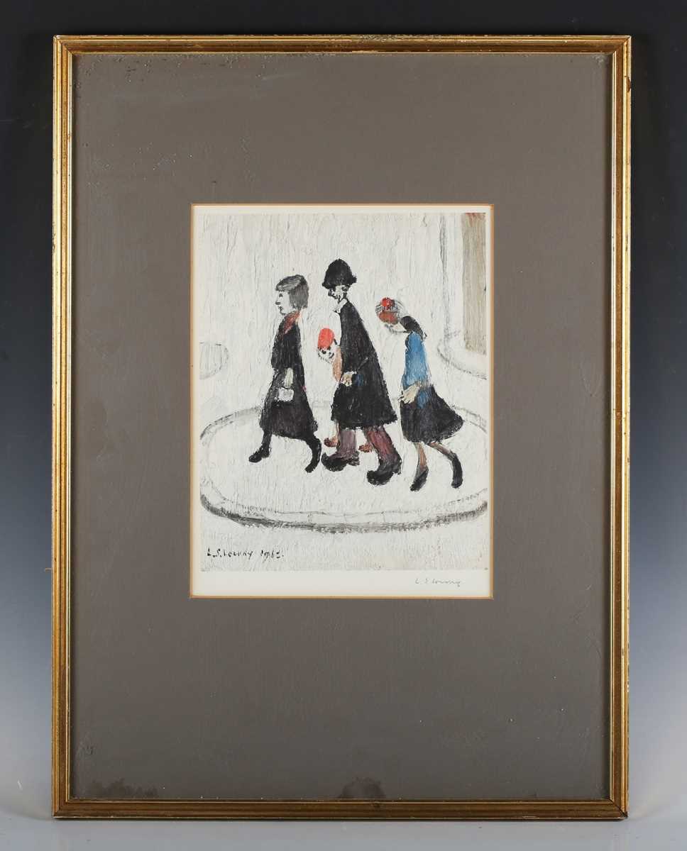Laurence Stephen Lowry [L.S. Lowry] – ‘The Family’, offset lithograph signed in ink and with Fine - Image 2 of 4
