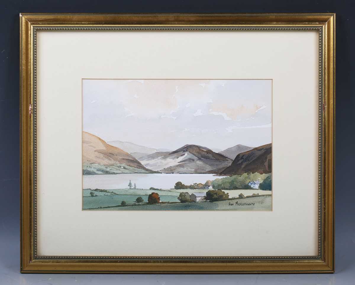 Don Mickelthwaite – Lake District Views, a pair of 20th century watercolours, both signed recto with - Image 2 of 10