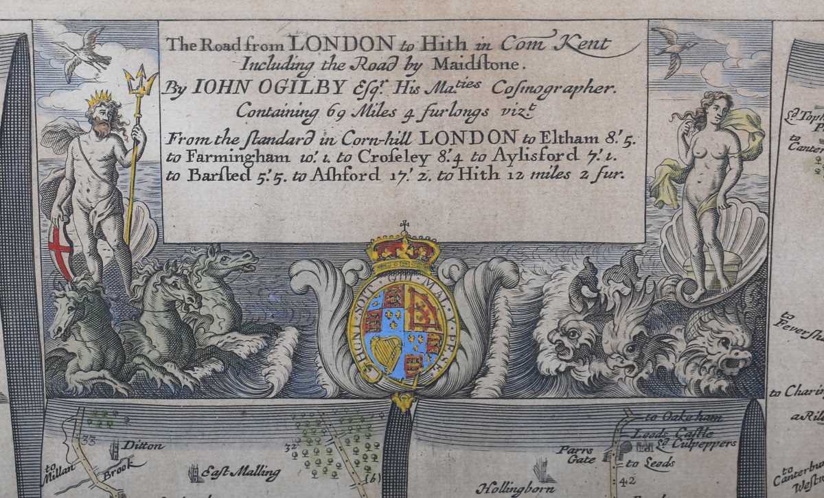 John Ogilby - 'The Road from London to Hith in Com Kent including the Road by Maidstone' (Ribbon - Image 3 of 4