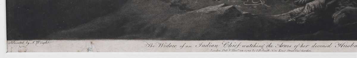 John Raphael Smith, after Joseph Wright of Derby – ‘The Widow of an Indian Chief Watching the Arms - Image 3 of 7