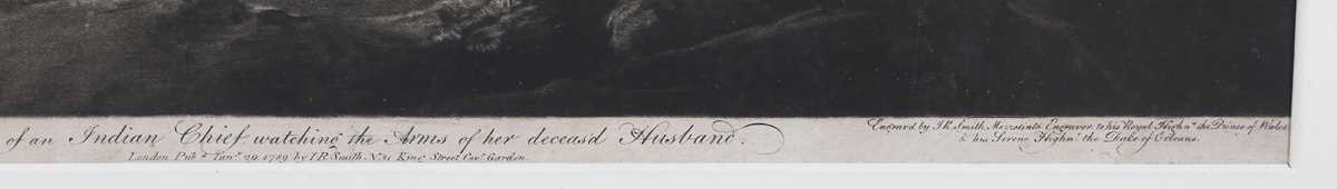 John Raphael Smith, after Joseph Wright of Derby – ‘The Widow of an Indian Chief Watching the Arms - Image 4 of 7