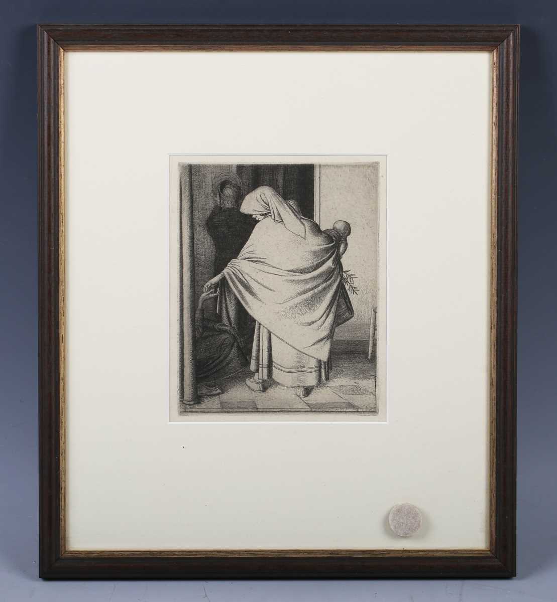 Margaret Dorothy Barker – ‘Woman in Garden’, early 20th century lithograph, signed in pencil - Image 6 of 9