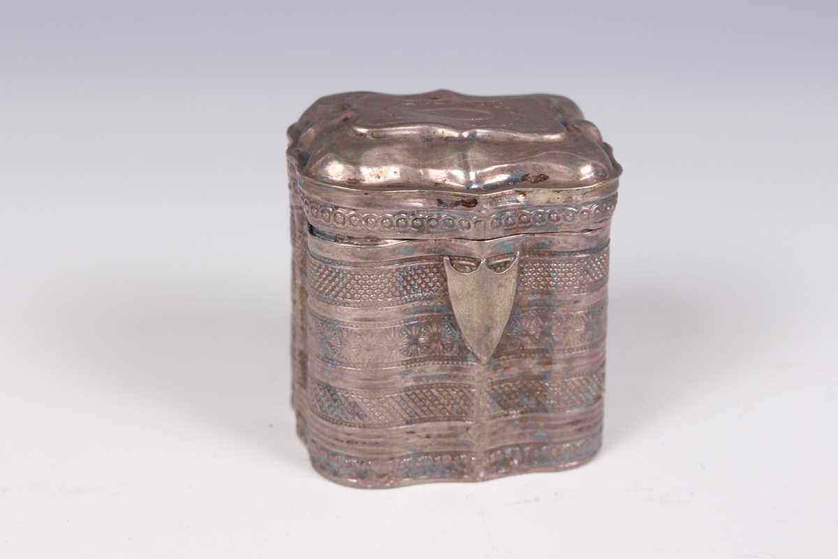 A group of Dutch silver, 18th century and later, comprising a cachou box and cover, height 3.9cm, - Image 2 of 12