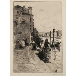 David Donald – Grand Canal, Venice, early 20th century etching on laid paper, signed in pencil,