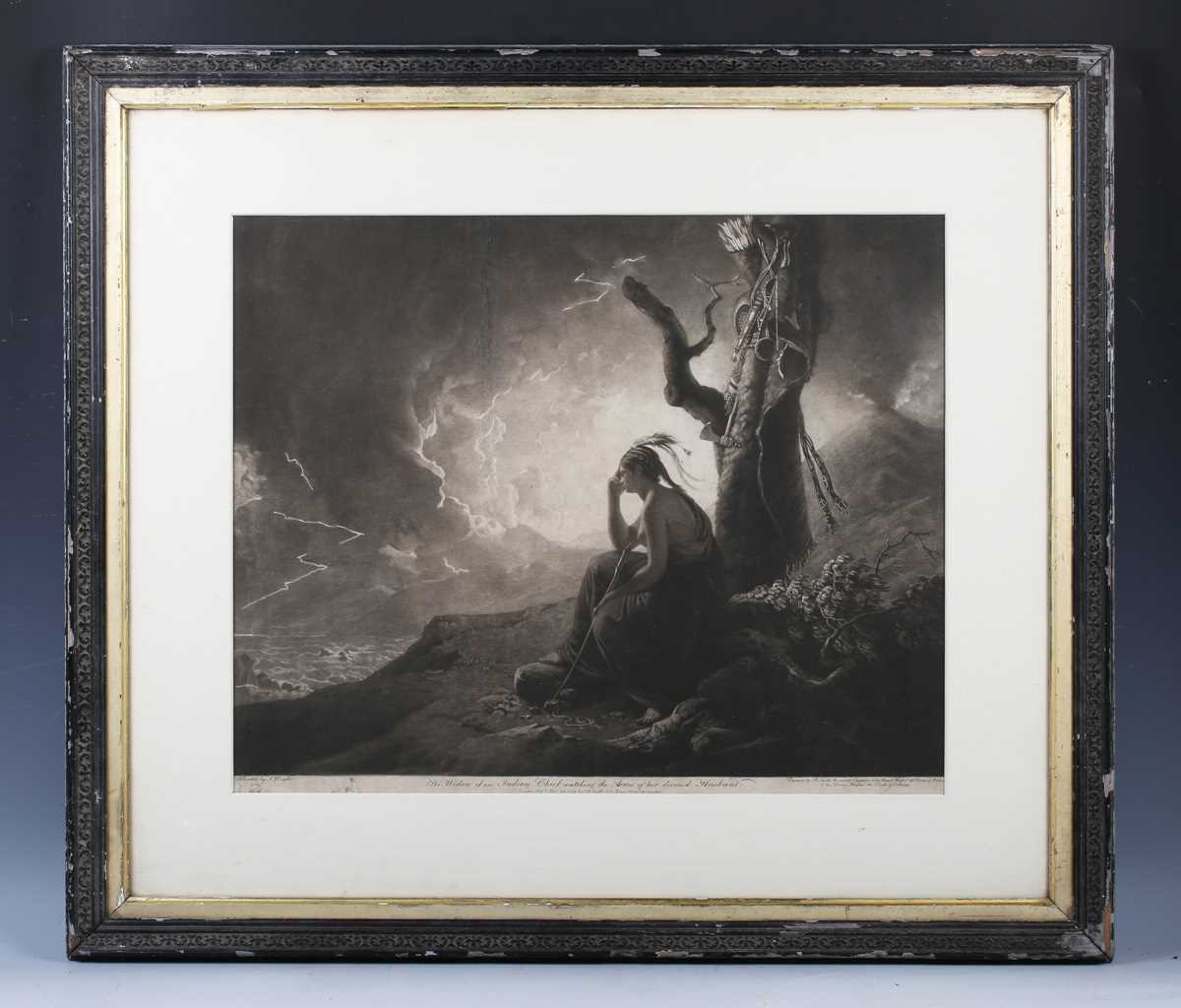 John Raphael Smith, after Joseph Wright of Derby – ‘The Widow of an Indian Chief Watching the Arms - Image 2 of 7