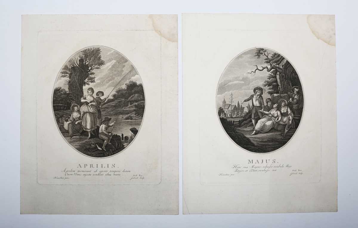 Armedeo Gabrieli, after William Hamilton – Months of the Year, twelve 18th century etchings with - Image 6 of 9