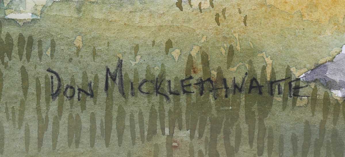 Don Mickelthwaite – Lake District Views, a pair of 20th century watercolours, both signed recto with - Image 8 of 10