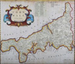 Robert Morden – ‘Cornwall’ (Map of the County of Cornwall), 18th century copper engraving with