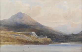 Samuel Bough – Highland Landscape, 19th century watercolour, signed, 22cm x 35cm, within a gilt