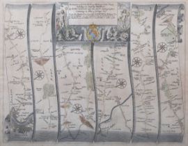 John Ogilby - 'The Road from London to Hith in Com Kent including the Road by Maidstone' (Ribbon