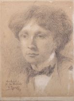 Paul Thomas – Half Length Portrait of John Frederick Macdonald, charcoal with pastel and chalk,