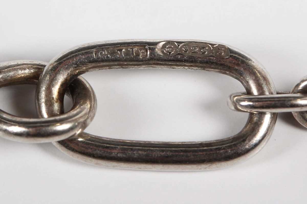 A Georg Jensen sterling silver brooch of shaped oval openwork form, detailed ‘Georg Jensen - Image 3 of 3