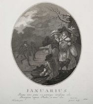 Armedeo Gabrieli, after William Hamilton – Months of the Year, twelve 18th century etchings with