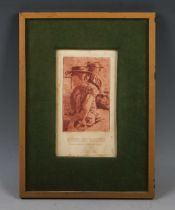 Walter Sickert – ‘Mother and Daughter, etching in red ink on laid paper, third state published by