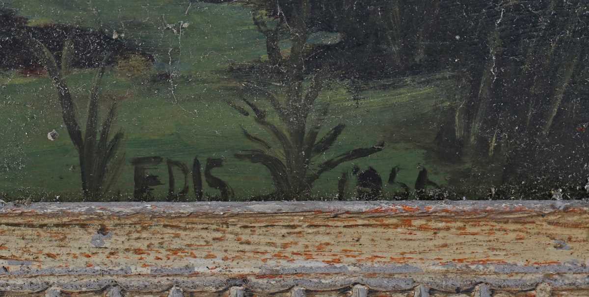 Edis, Continental School – Woodland Landscape, oil on board, signed and dated 1956, 39cm x 49cm, - Image 3 of 4