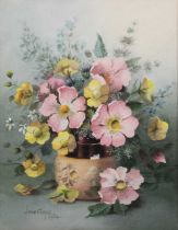 Jack Carter – Still Life with Flowers in a Vase, watercolour, signed and dated 1984, 23.5cm x