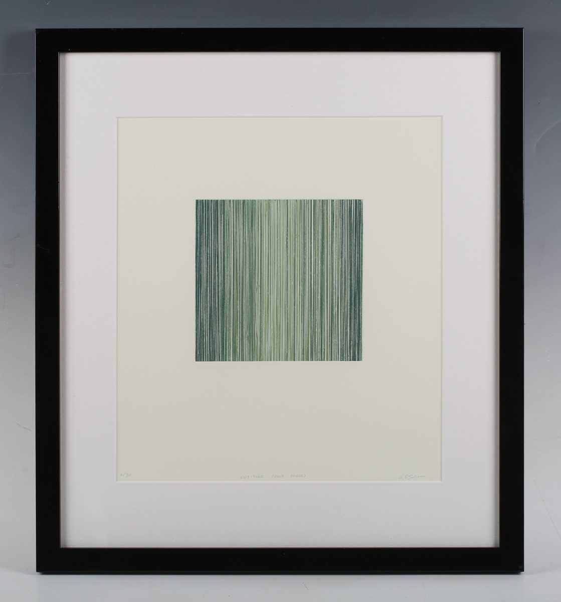 Victoria Arney – ‘Sea with a Ruler III’, etching with aquatint and hand-colouring, signed, titled - Image 7 of 10