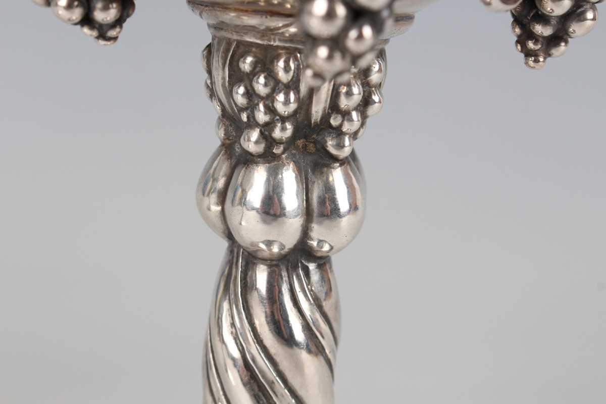 A near pair of Georg Jensen silver Grape pattern tazze, designed by Georg Jensen, numbered '263' and - Image 10 of 10