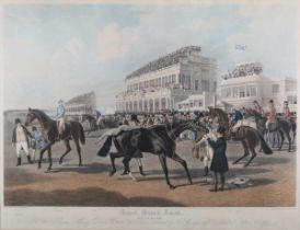 Charles Hunt, after John Frederick Herring – ‘Grand Stand, Ascot’, engraving with aquatint and