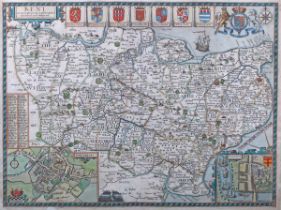 John Speed - 'Kent with her Cities and Earles Described and Observed' (Map of the County of Kent),