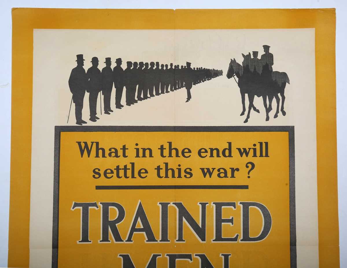 Parliamentary Recruiting Committee (publisher) – ‘What in the end will settle this war? Trained - Image 3 of 7