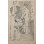 Walter Sickert – ‘Sally’, etching on laid paper, published by Carfax & Co circa 1915, 17cm x 11cm,